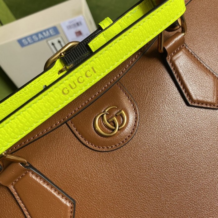 G*u*i diana medium tote bag brown 655658