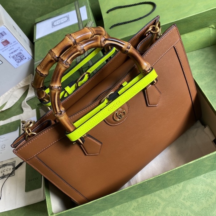 G*u*i diana medium tote bag brown 655658