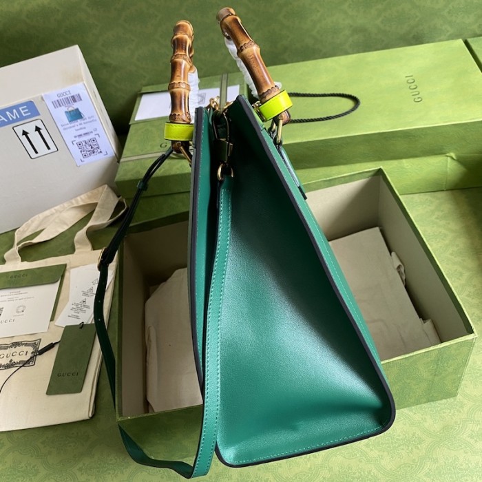 G*u*i diana medium tote bag green 655658