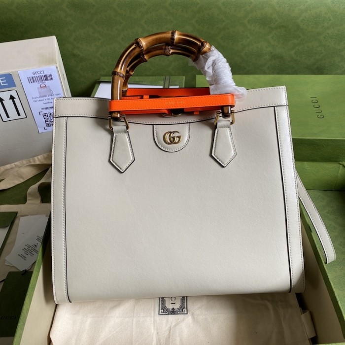 G*u*i diana medium tote bag white 655658