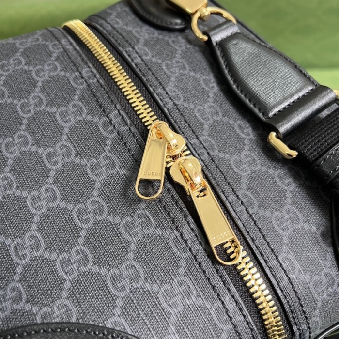 G*u*i duffle bag with interlocking g 696014 black