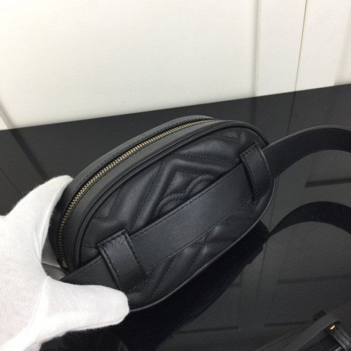 G*u*i gg marmont matelassé leather belt bag black