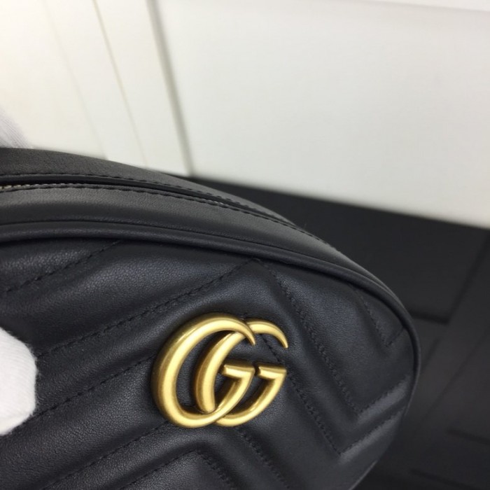 G*u*i gg marmont matelassé leather belt bag black