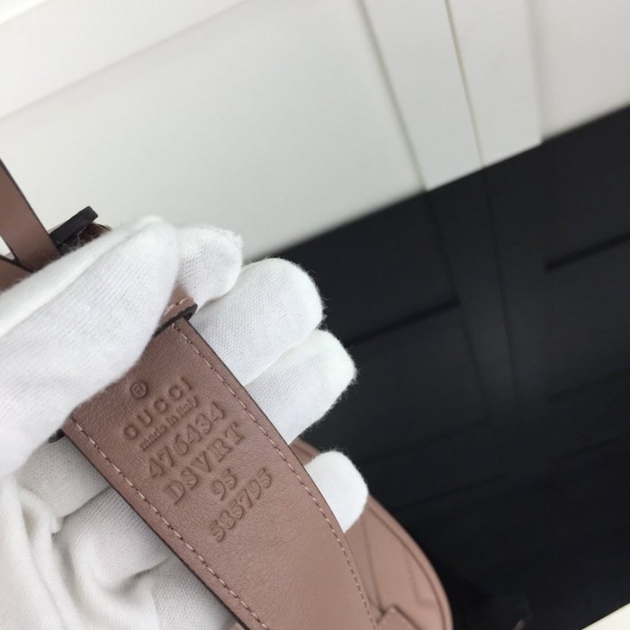 G*u*i gg marmont matelassé leather belt bag dusty pink
