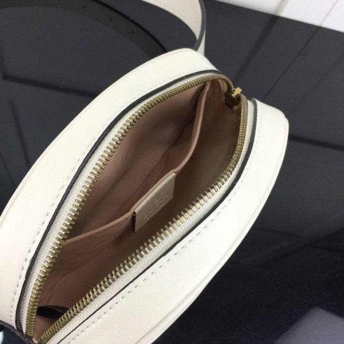 G*u*i gg marmont matelassé leather belt bag white