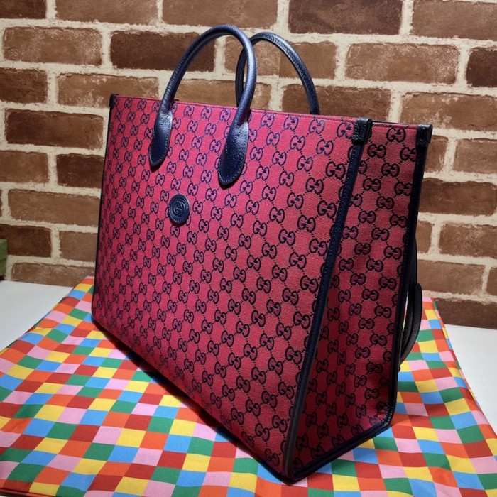 G*u*i gg multicolour large tote bag red 659980