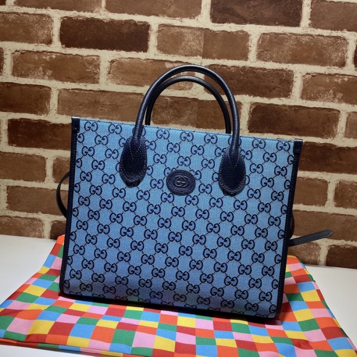 G*u*i gg multicolour small tote bag blue 659983