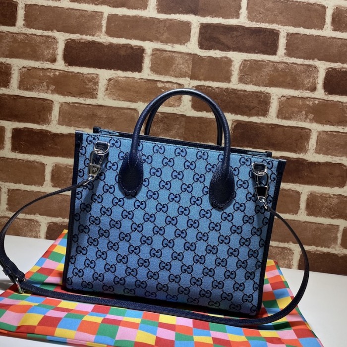 G*u*i gg multicolour small tote bag blue 659983