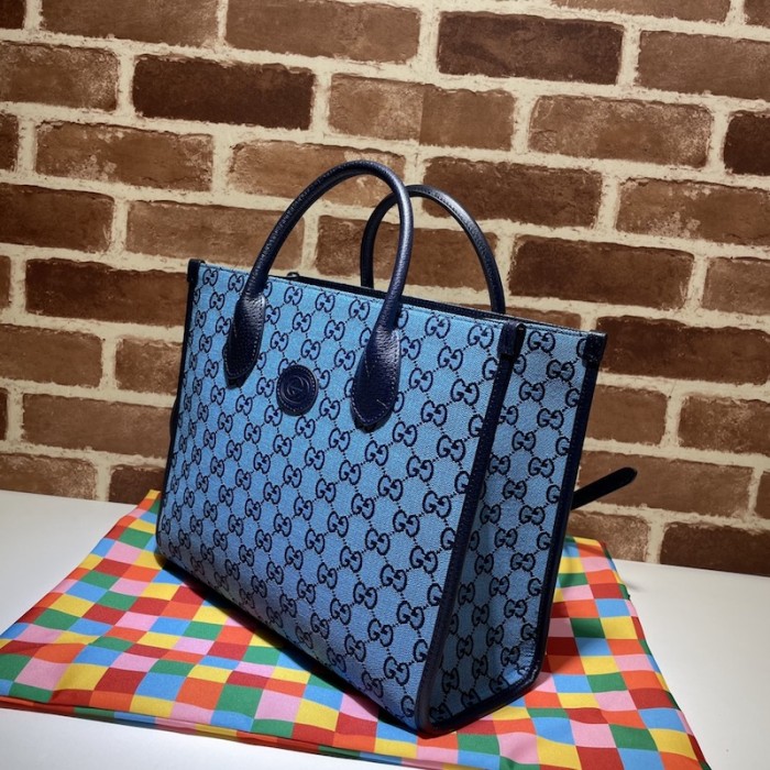 G*u*i gg multicolour small tote bag blue 659983