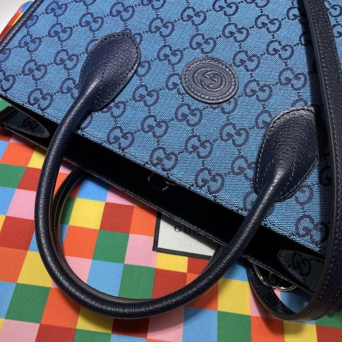 G*u*i gg multicolour small tote bag blue 659983
