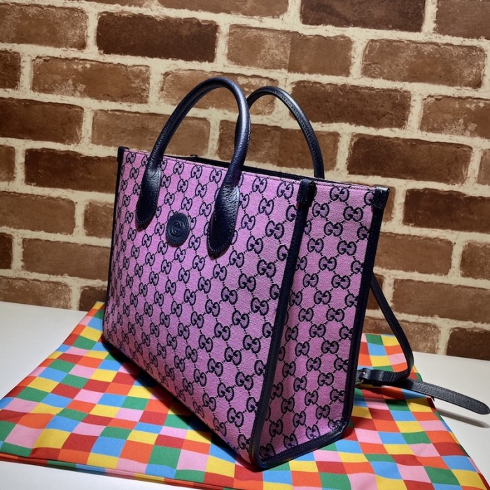 G*u*i gg multicolour small tote bag pink 659983