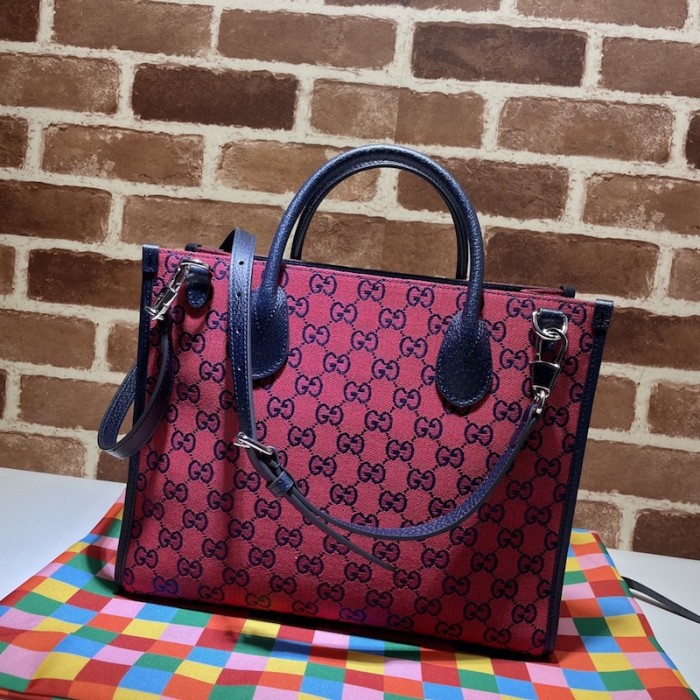 G*u*i gg multicolour small tote bag red 659983
