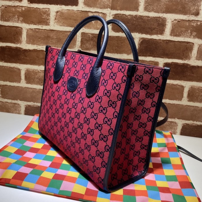 G*u*i gg multicolour small tote bag red 659983