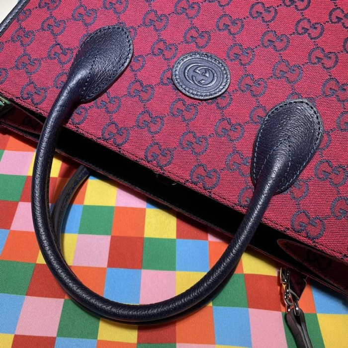 G*u*i gg multicolour small tote bag red 659983