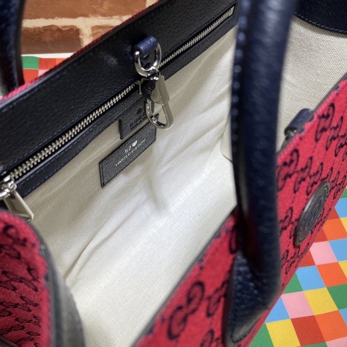 G*u*i gg multicolour small tote bag red 659983