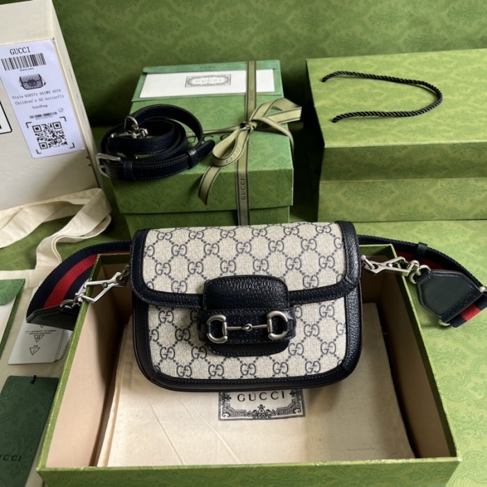 G*u*i G*u*i horsebit 1955 gg mini bag ‎658574 blue