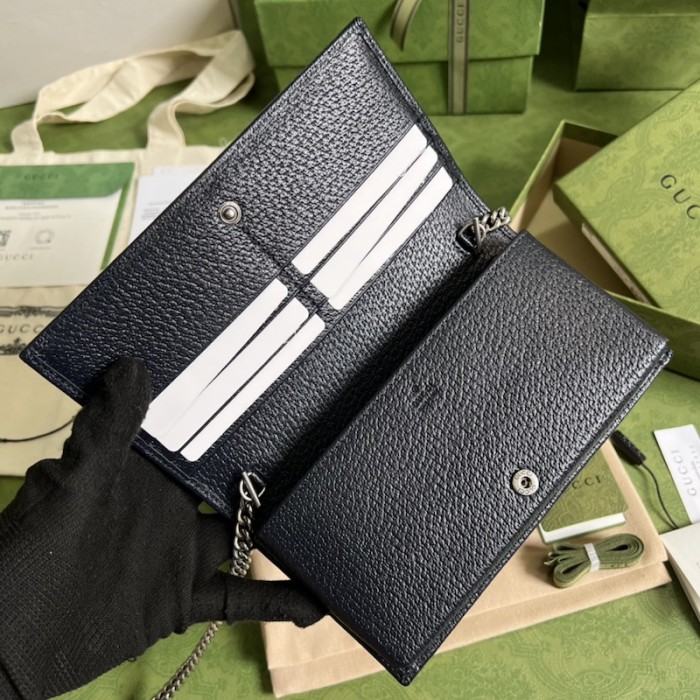 G*u*i horsebit 1955 wallet with chain ‎621892 blue