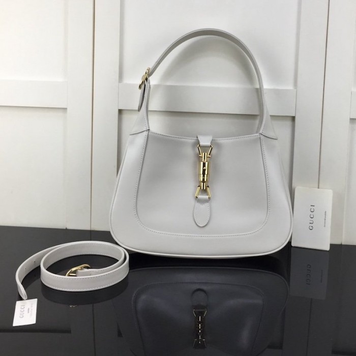 G*u*i jackie 1961 small hobo bag white ‎636709