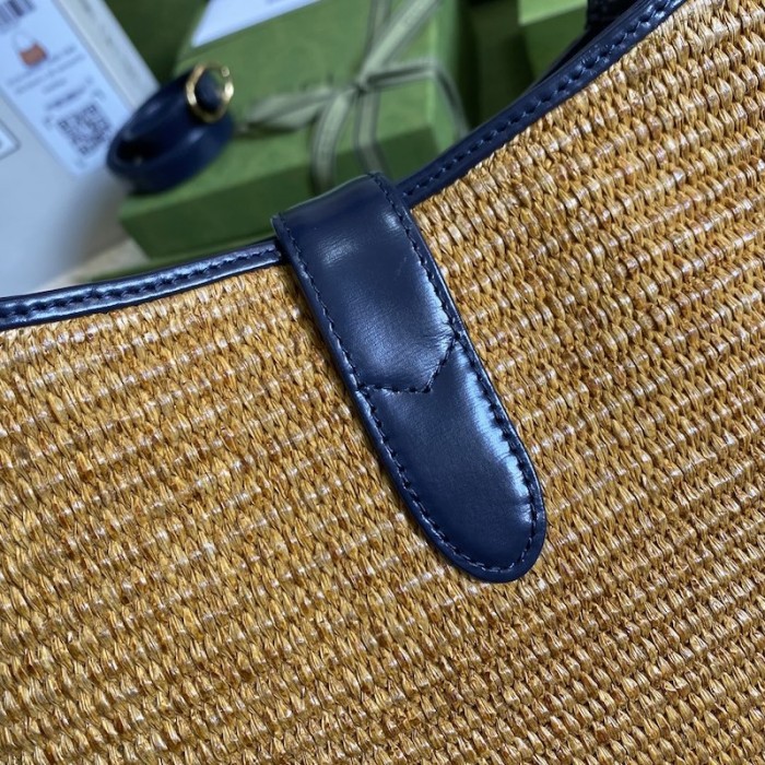G*u*i jackie 1961 medium shoulder bag camel straw effect