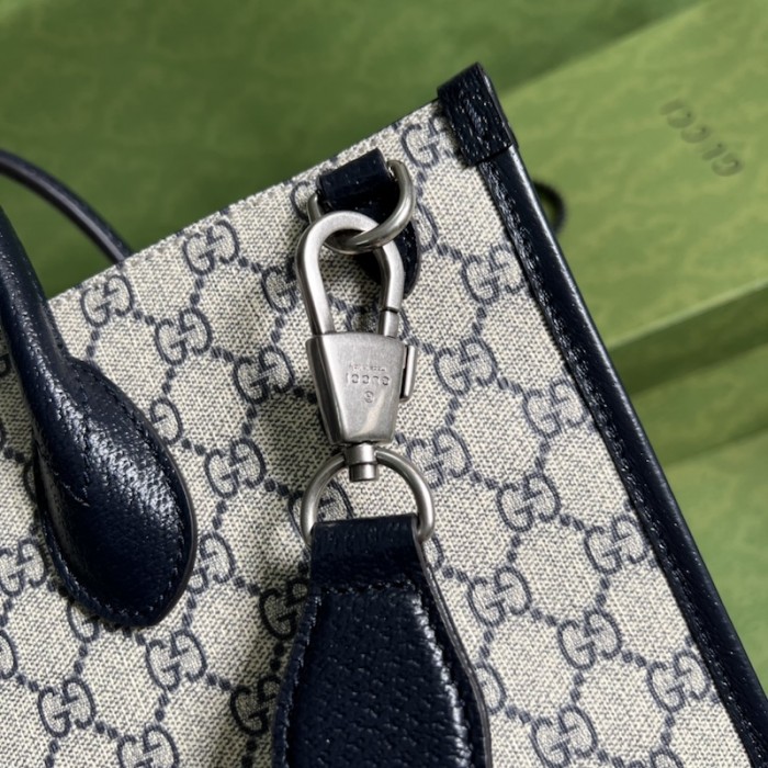G*u*i large tote bag with interlocking g ‎674155 blue