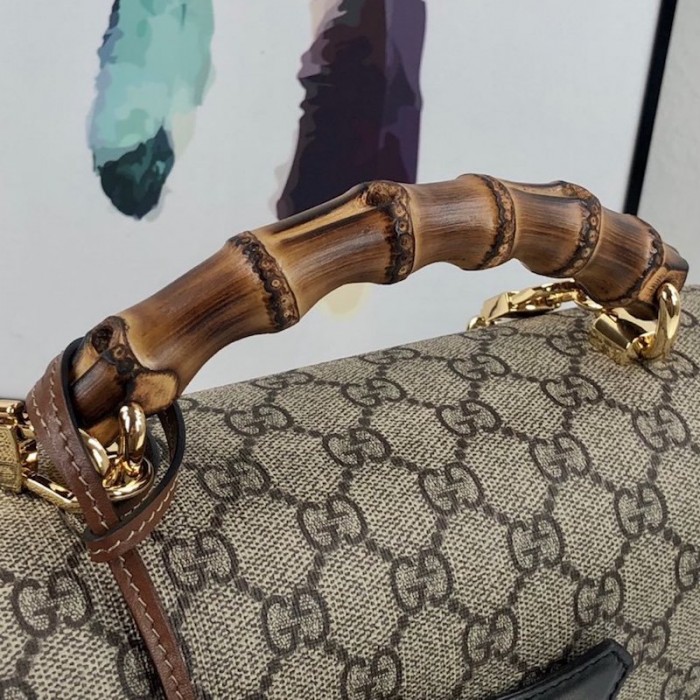 G*u*i padlock gg small bamboo shoulder bag 603221