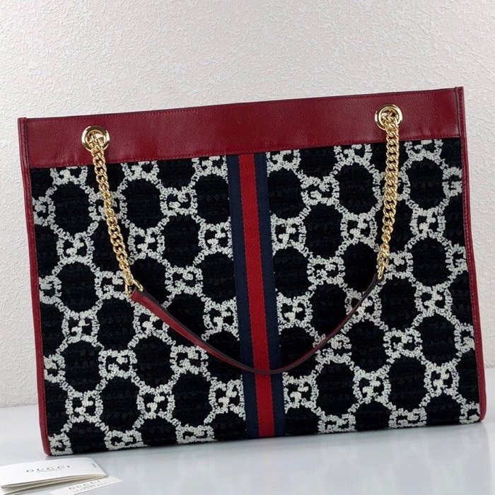 G*u*i rajah large tote handbag black 537219