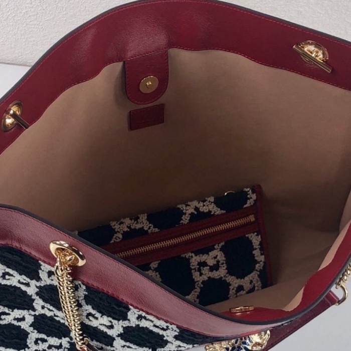 G*u*i rajah large tote handbag black 537219