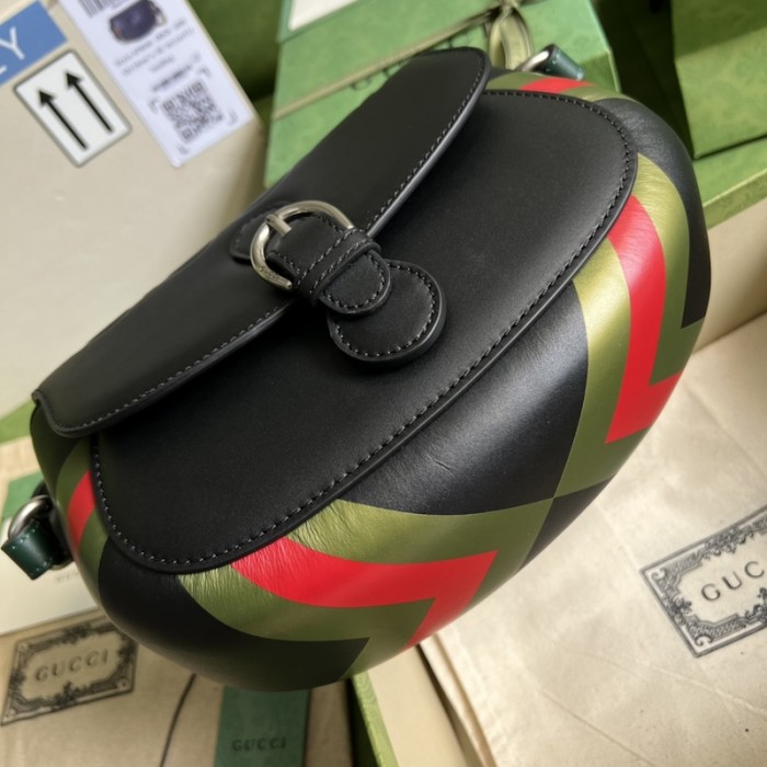 G*u*i small shoulder bag with logo black 679540