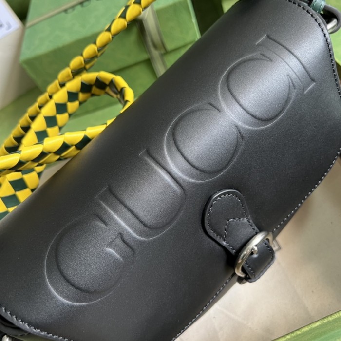 G*u*i small shoulder bag with logo black 679540