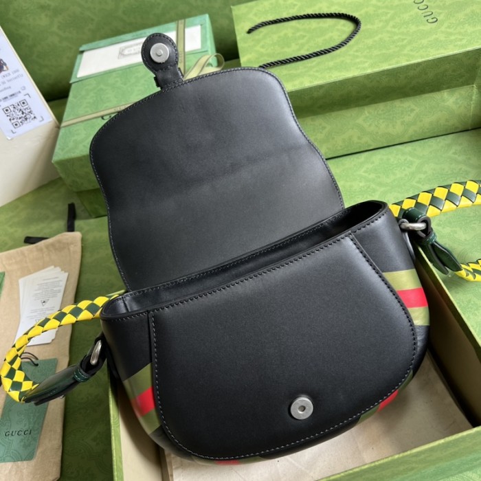 G*u*i small shoulder bag with logo black 679540