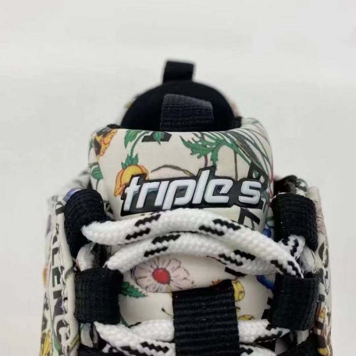 g*u*i x Ba*len*cia*ga the hacker project triple s sneaker flora print