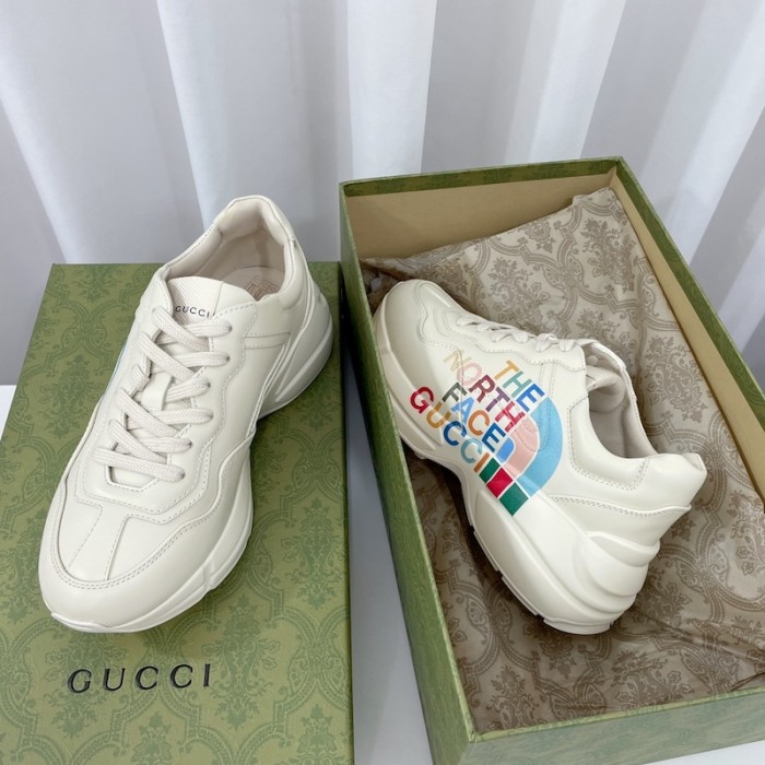 the north face x G*u*i rhyton sneaker white leather 685641