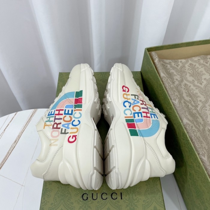 the north face x G*u*i rhyton sneaker white leather 685641