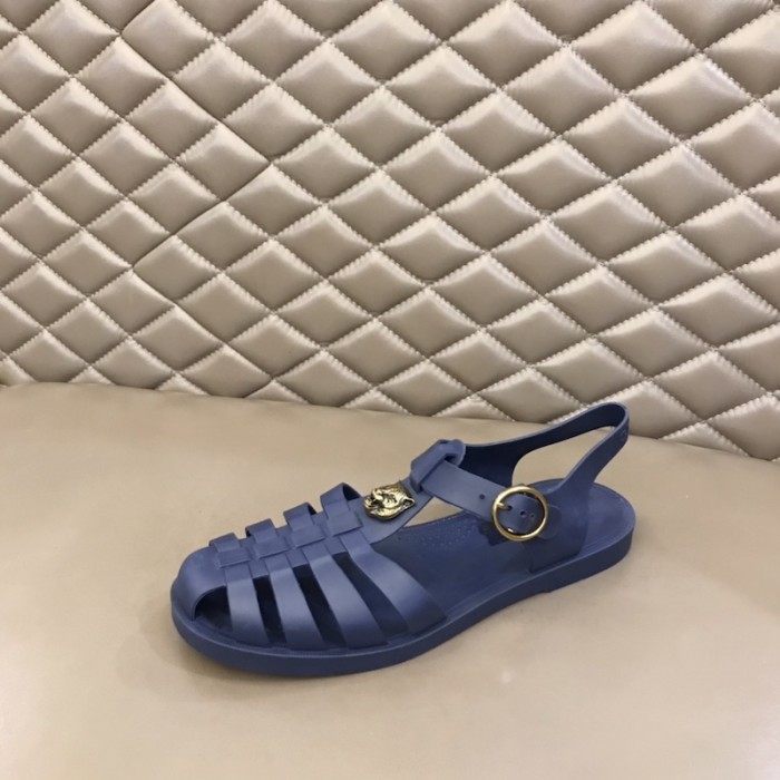 G*u*i rubber buckle strap sandal blue