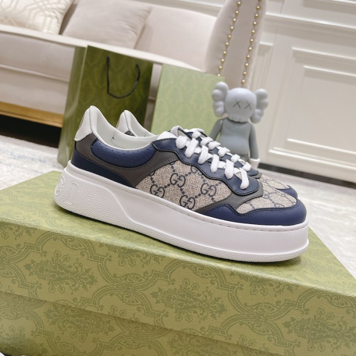 G*u*i gg embossed sneaker blue canvas
