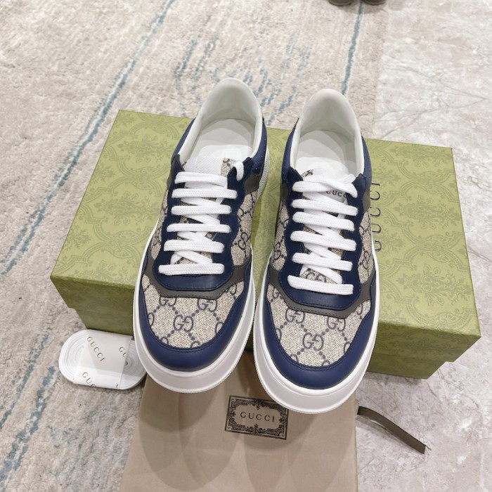 G*u*i gg embossed sneaker blue canvas