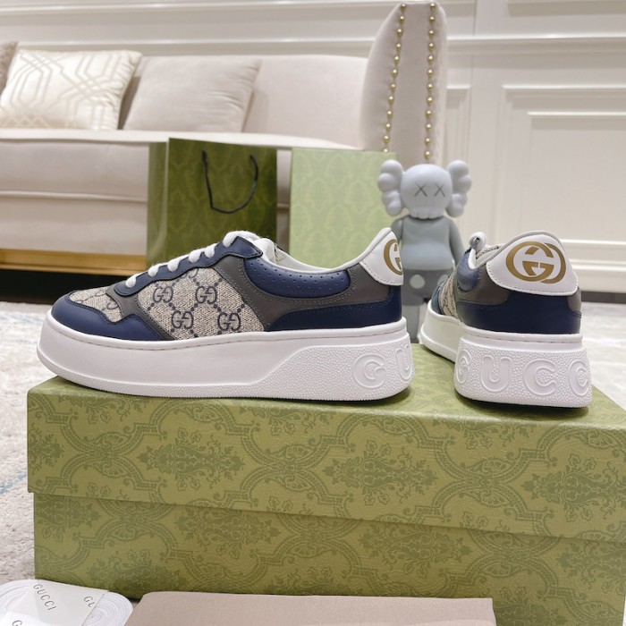 G*u*i gg embossed sneaker blue canvas