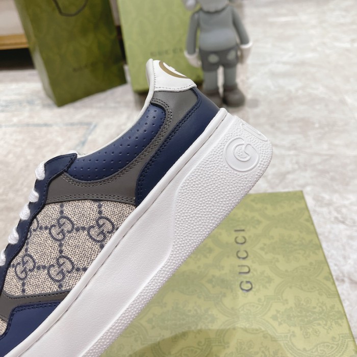 G*u*i gg embossed sneaker blue canvas