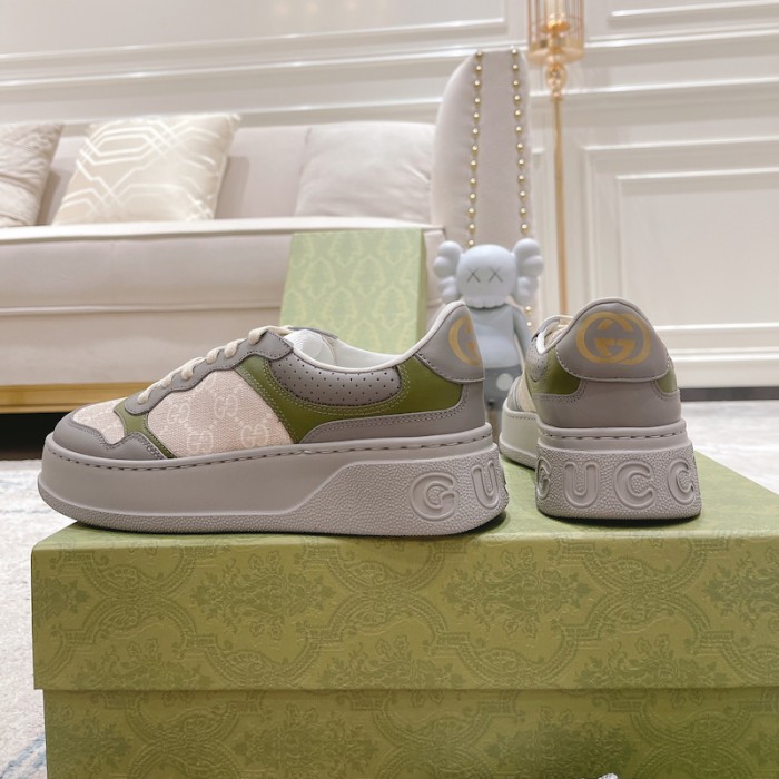 G*u*i gg embossed sneaker grey canvas