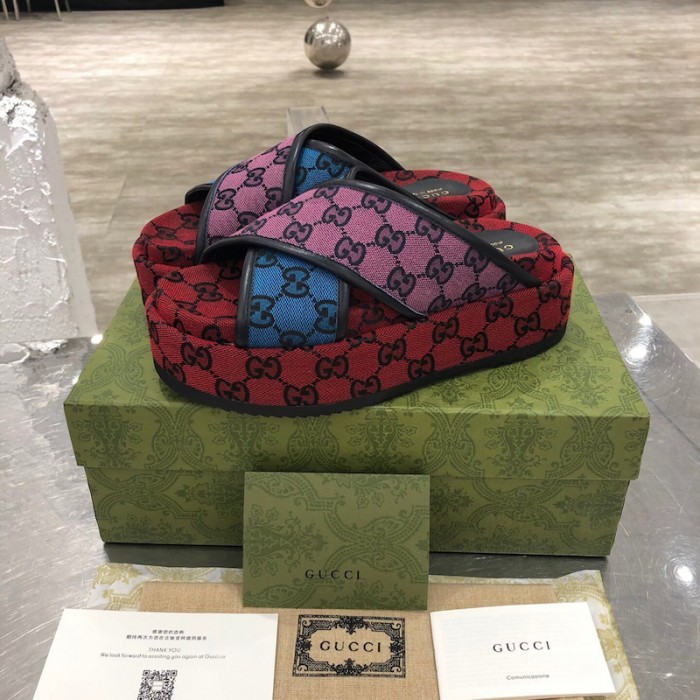 G*u*i gg multicolour platform sandal 663666