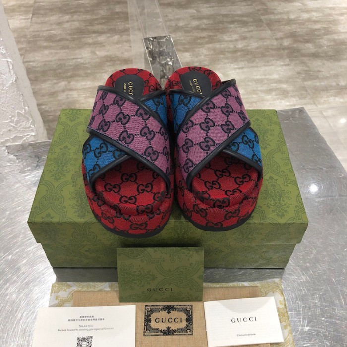 G*u*i gg multicolour platform sandal 663666