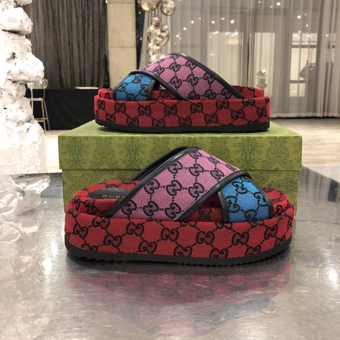 G*u*i gg multicolour platform sandal 663666