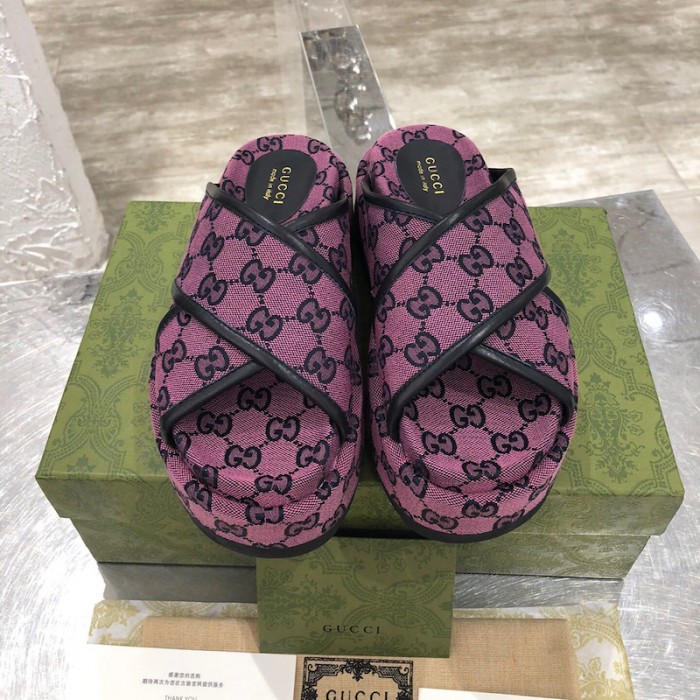 G*u*i gg multicolour platform sandal pink