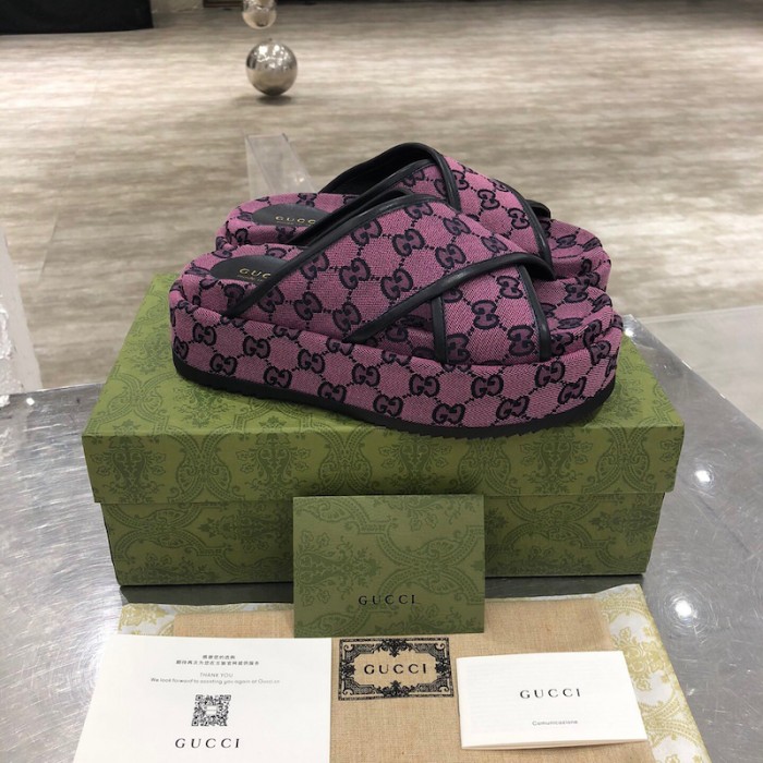 G*u*i gg multicolour platform sandal pink