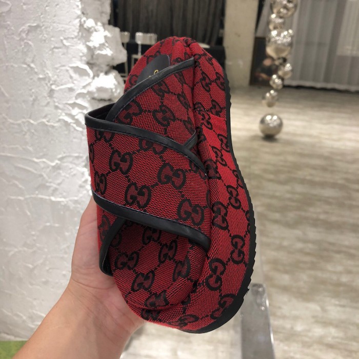 G*u*i gg multicolour platform sandal red
