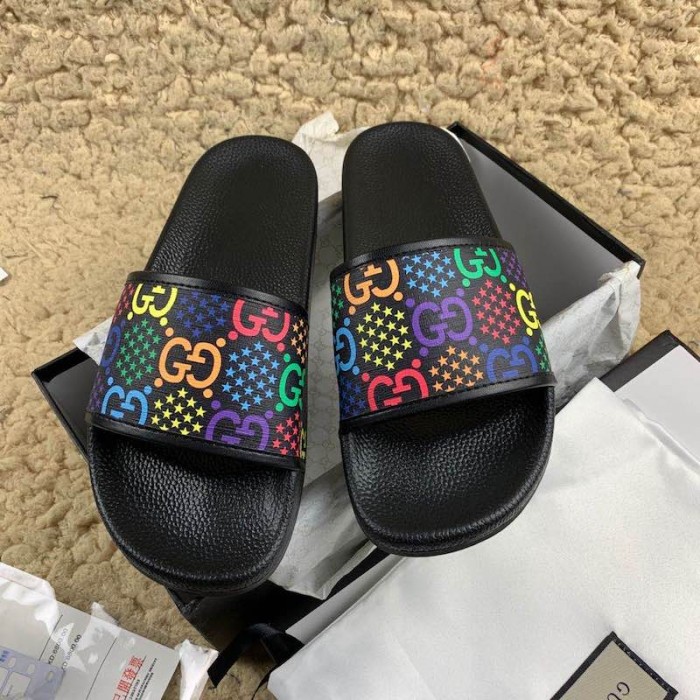 G*u*i gg psychedelic slide sandals