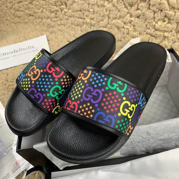 G*u*i gg psychedelic slide sandals