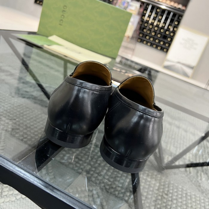 G*u*i jordaan leather loafer black with gg jumbo