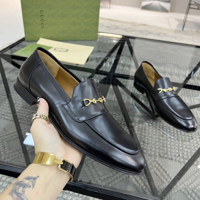 G*u*i jordaan leather loafer black