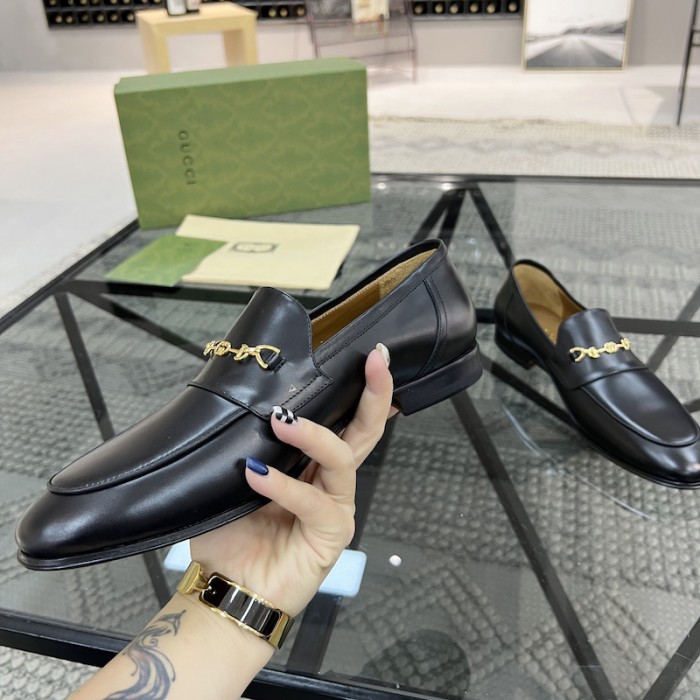 G*u*i jordaan leather loafer black